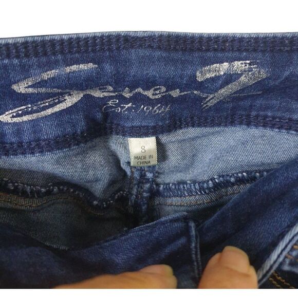 Seven7 Women's Jeans 8 Booty Shaper Mid Rise Stretchy Legging Blue Jeans Sz 8 - Picture 9 of 9